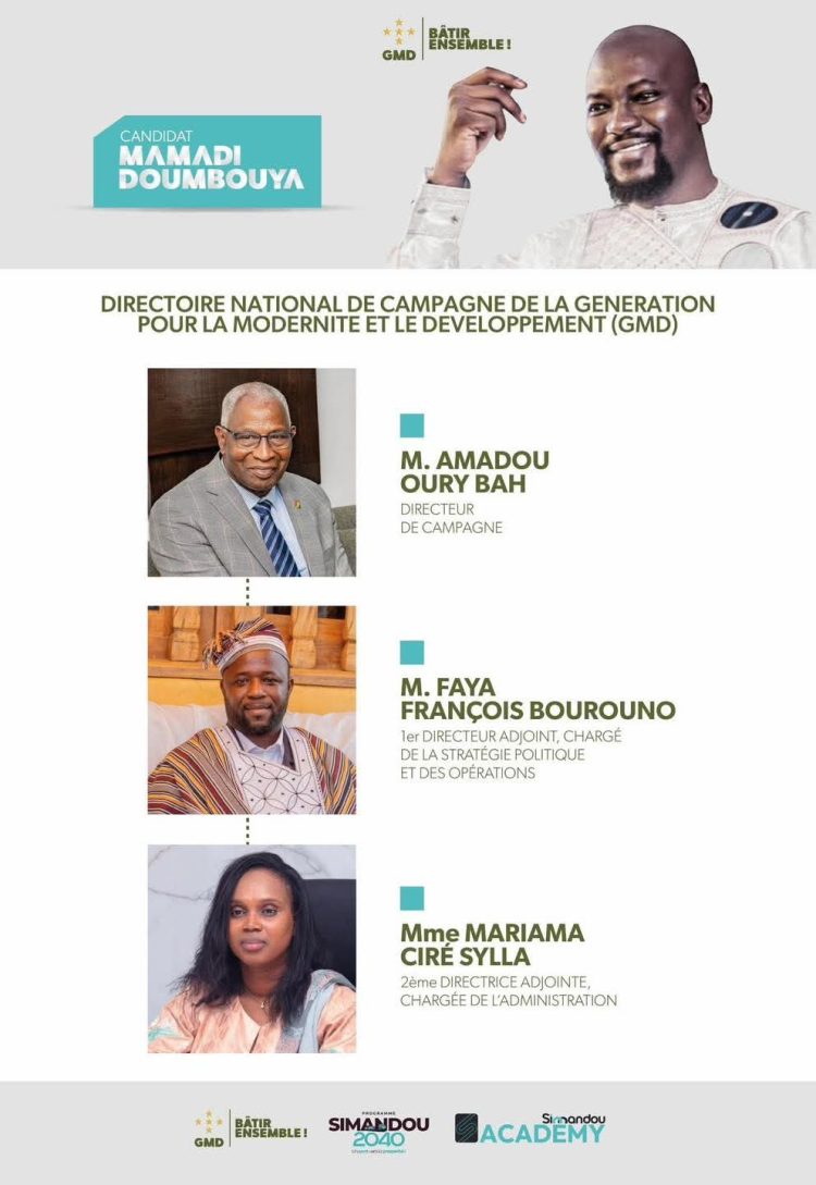 Officiel: Bah Oury désigné directeur de campagne du général Mamadi Doumbouya